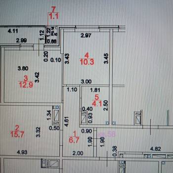 Продается 2-х комнатная квартира, 54,1 м²