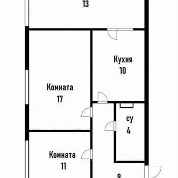 Продается 2-х комнатная квартира, 63 м²