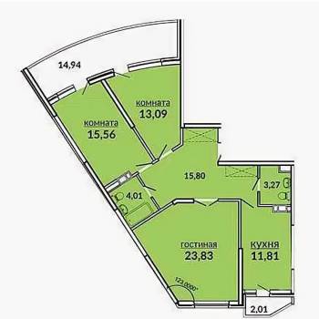 Продается 3-х комнатная квартира, 104,5 м²