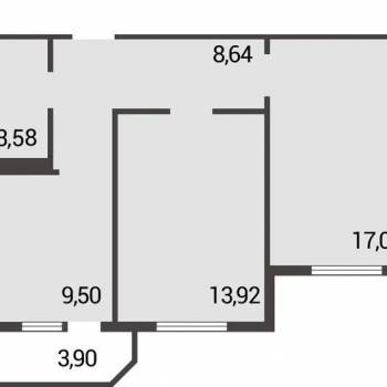 Продается 2-х комнатная квартира, 52,7 м²