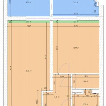 Сдается 2-х комнатная квартира, 55,4 м²