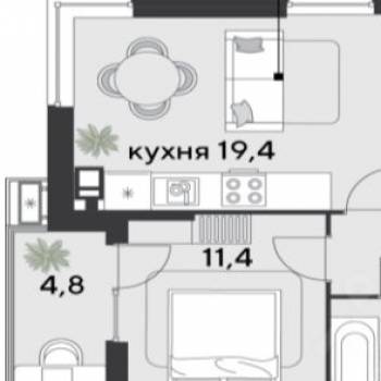 Продается 2-х комнатная квартира, 61,6 м²