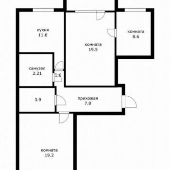 Продается 3-х комнатная квартира, 82 м²