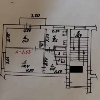 Продается 2-х комнатная квартира, 41 м²
