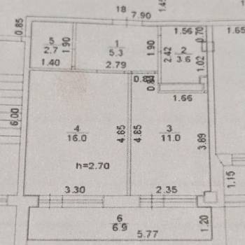 Продается 1-комнатная квартира, 46 м²