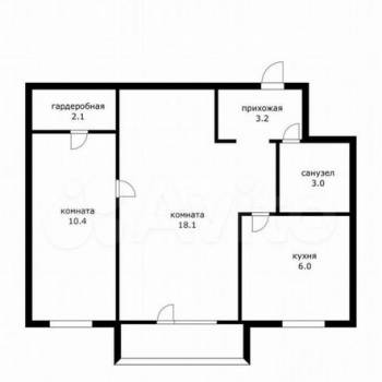 Продается 2-х комнатная квартира, 46,5 м²
