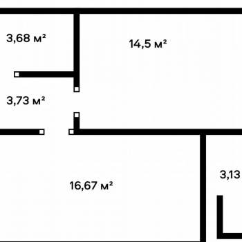 Продается 1-комнатная квартира, 41,7 м²