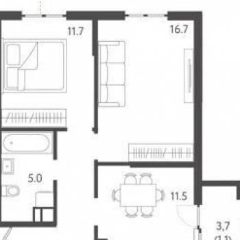 Сдается 2-х комнатная квартира, 52,5 м²