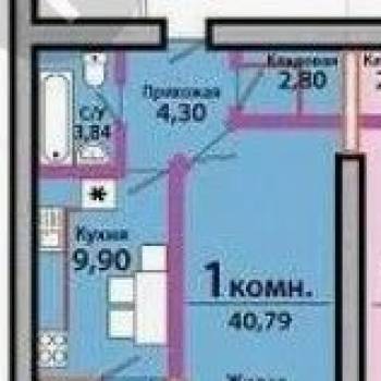 Сдается 1-комнатная квартира, 40 м²