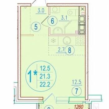 Сдается 1-комнатная квартира, 25 м²