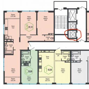Продается 3-х комнатная квартира, 94 м²