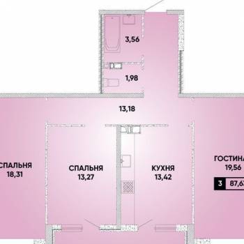 Продается 3-х комнатная квартира, 82,9 м²