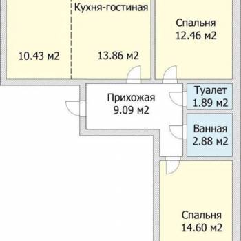 Продается 3-х комнатная квартира, 73 м²