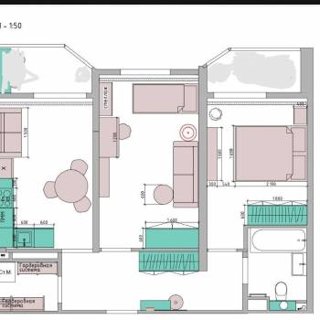 Сдается 2-х комнатная квартира, 62 м²