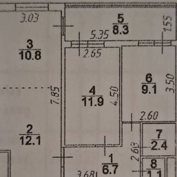 Продается 2-х комнатная квартира, 62,4 м²