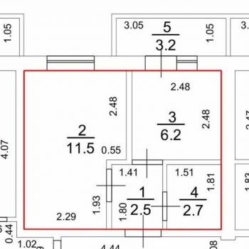 Продается 1-комнатная квартира, 22,6 м²