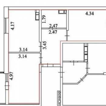 Сдается 2-х комнатная квартира, 51,9 м²