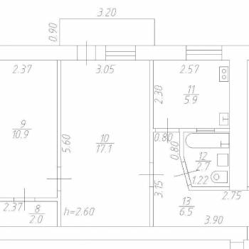 Продается 2-х комнатная квартира, 45 м²