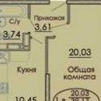 Сдается 1-комнатная квартира, 40 м²