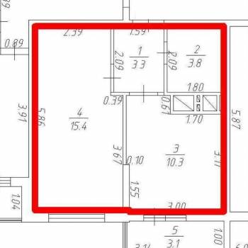 Продается 1-комнатная квартира, 32 м²