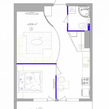 Продается 1-комнатная квартира, 50 м²