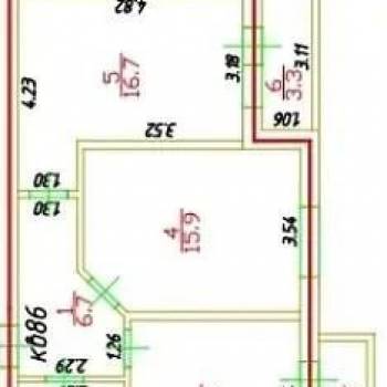 Продается 1-комнатная квартира, 56,5 м²