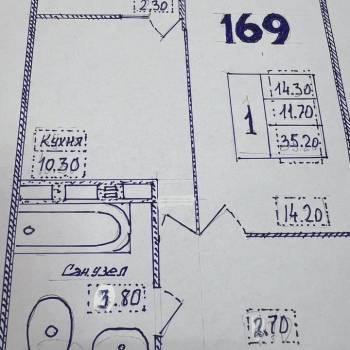 Продается 1-комнатная квартира, 36 м²