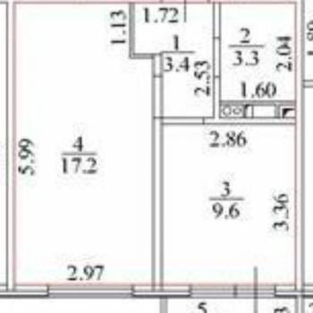 Продается 1-комнатная квартира, 33,5 м²