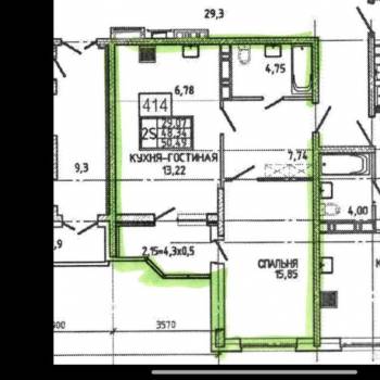 Продается 2-х комнатная квартира, 51 м²