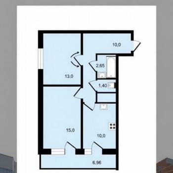 Продается 2-х комнатная квартира, 51,4 м²