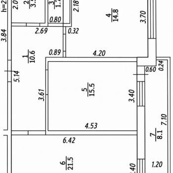 Продается 2-х комнатная квартира, 68 м²