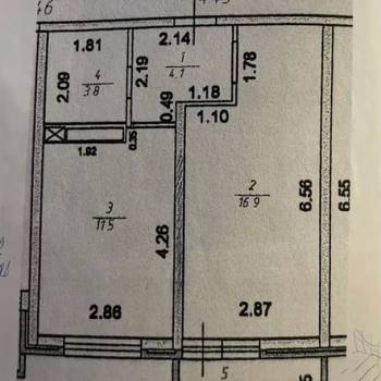 Продается 1-комнатная квартира, 36,3 м²