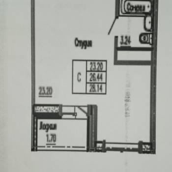 Продается 1-комнатная квартира, 28,1 м²