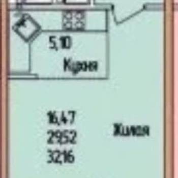 Продается 1-комнатная квартира, 29,5 м²