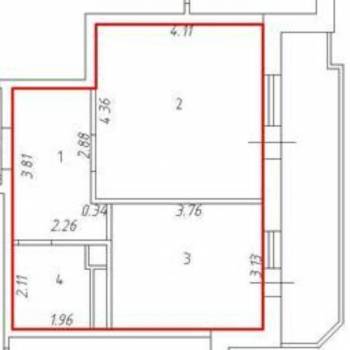 Продается 1-комнатная квартира, 50 м²