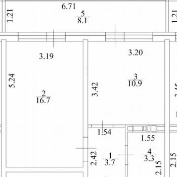 Продается 1-комнатная квартира, 42,7 м²