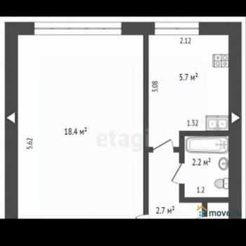 Продается 1-комнатная квартира, 30 м²