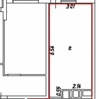 Продается 1-комнатная квартира, 26,2 м²