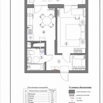Сдается 1-комнатная квартира, 40 м²