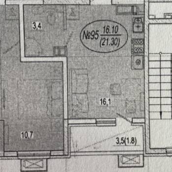 Продается 1-комнатная квартира, 22 м²