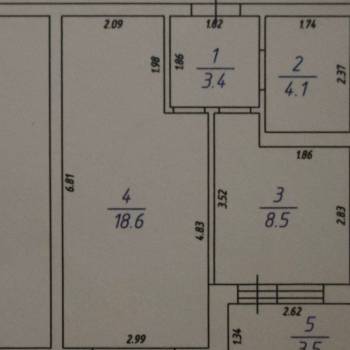 Продается 1-комнатная квартира, 38,1 м²