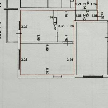 Продается 1-комнатная квартира, 43,6 м²