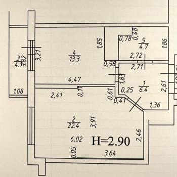 Продается 1-комнатная квартира, 50,9 м²