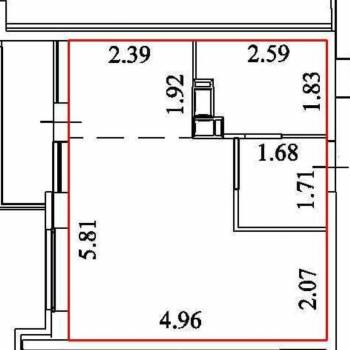 Продается 1-комнатная квартира, 27,8 м²