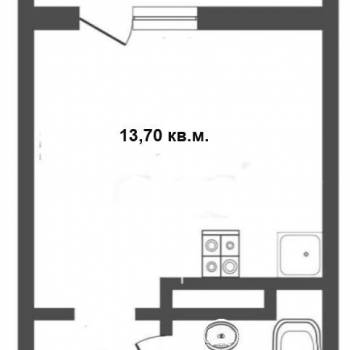 Продается 1-комнатная квартира, 20,6 м²