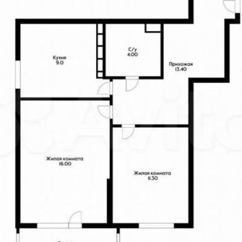 Продается 2-х комнатная квартира, 57 м²