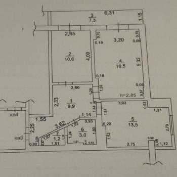 Продается 2-х комнатная квартира, 54,7 м²