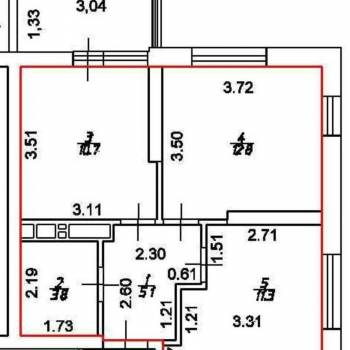 Продается 2-х комнатная квартира, 45 м²