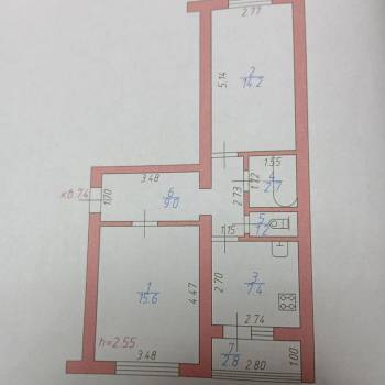Продается 2-х комнатная квартира, 50,1 м²