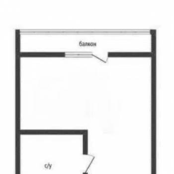 Продается 1-комнатная квартира, 25,7 м²